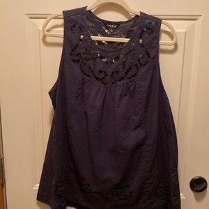 Lucky Brand navy tank. Size Large